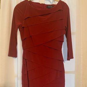 Size 4 wine red bandeau dress